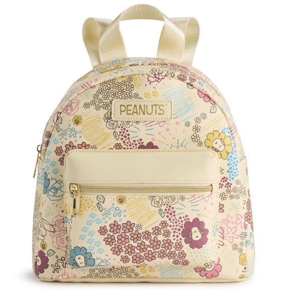 Peanuts Snoopy Cottage Floral Spring All Over PrintMini Backpack NWT By Bioworld - Picture 4 of 9